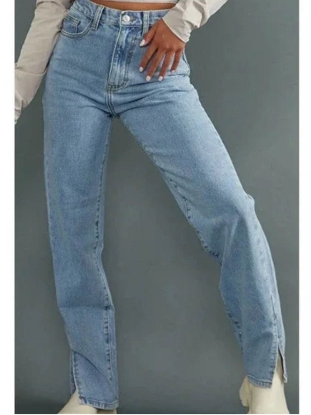 Redial Premium Denim Split Hem Jeans